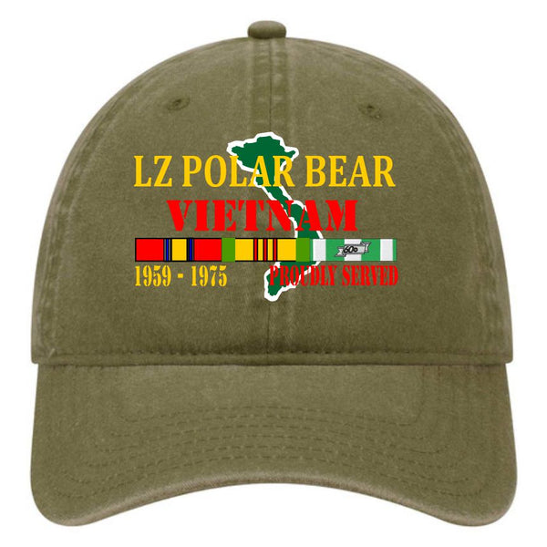 LZ POLAR BEAR OD GREEN COTTON CAP