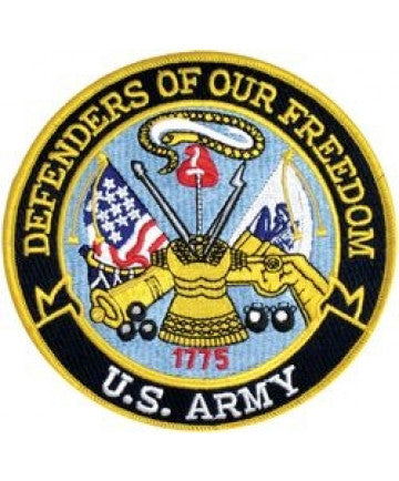 US Army Defenders of Our Freedom Back Patch - (5 inch)