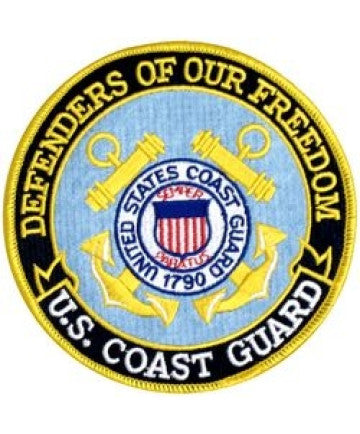 US Coast Guard Defenders of Our Freedom Back Patch - (5 inch)