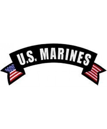 US Marine Corps Rocker Back Patch - (10 X 4 inch)