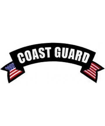 US Coast Guard Rocker Back Patch - (10 X 4 inch)