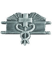 Army Expert Medical Badge Pin - ANTIQUE SILVER