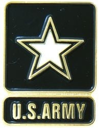 United States Army with Star Insignia Pin - (1 inch)