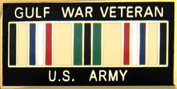 Gulf War Veteran United States Army with Ribbon Pin - (1 1/8 inch)