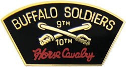 9th & 10th Buffalo Soldiers Horse Cavalry Pin - (1 1/8 inch)