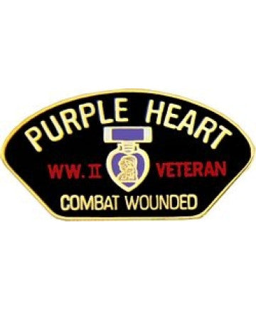 World War II Combat Wounded Purple Heart Pin - (1 1/8 inch)