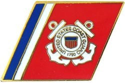 United States Coast Guard Racing Stripes Pin - (1 1/4 inch)