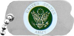 United States Army Insignia Dog Tag Pin - (1 inch)