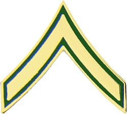 Army Private E-2 (PV2) Pin - (3/4 inch)