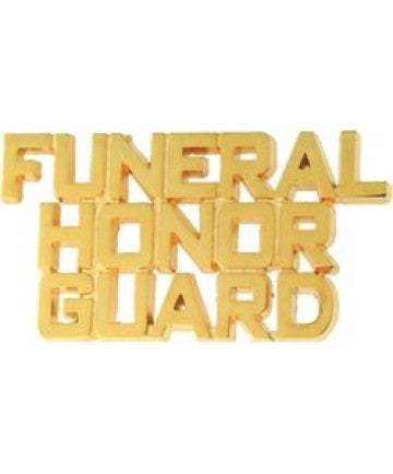 Funeral Honor Guard Script Pin - (1 7/16 inch)