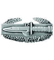 Combat Action Badge (CAB) Pin - ANTIQUE SILVER