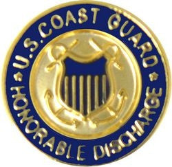 United States Coast Guard Honorable Discharge Insignia Pin - (9/16 inch)