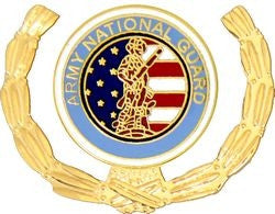 Army National Guard Insignia with Wreath Pin - (1 1/8 inch)