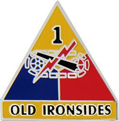 1st Armored Division Old Ironsides Pin - (1 inch)