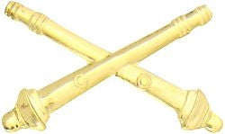 Field Artillery Crossed Cannons Pin - GOLD