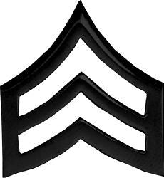 Army Sergeant Stripes Pin - BLACK