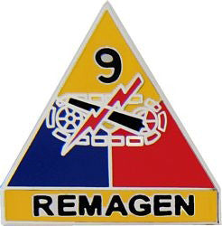 9th Armored Division Remagen Pin - (1 inch)