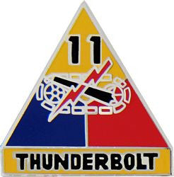 11th Armored Division Thunderbolt Pin - (1 inch)