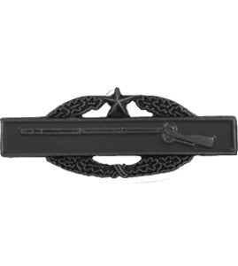 Combat Infantry Badge (CIB) 2nd Award Pin - BLACK