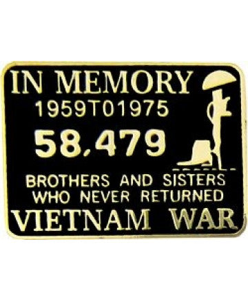 Vietnam In Memory Pin - (7/8 inch)