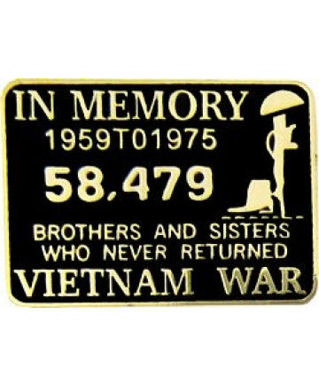 Vietnam In Memory Pin - (7/8 inch)