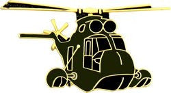 CH-53 Black Helicopter Large Pin - (1 3/4 inch)