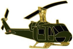 Huey Helicopter Large Pin - (2 inch)