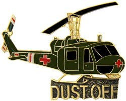 Dust Off Helicopter Large Pin - (2 inch)