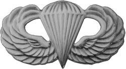 Paratropper Wings Large Pin - ANTIQUE SILVER - (1 1/2 inch)