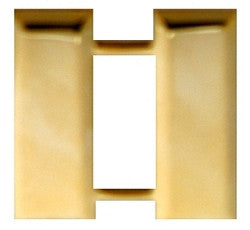 Captain bars (pair) smooth gold - (3/4 inch)