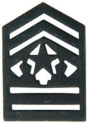 Army ROTC Cadet CSM (pair) chevron in black - (1 1/8 inch)