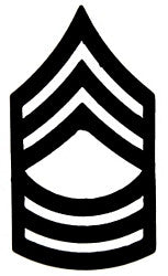 Army E-8 MSG rank chevron in black(pair) - (1 1/2 inch)