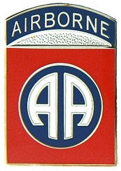 Army 82nd Airborne emblem (no pin on back) flat - (1 inch)