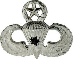 Army Master Parachute Paratrooper wings with 1 bronze star - (1 1/2 inch)