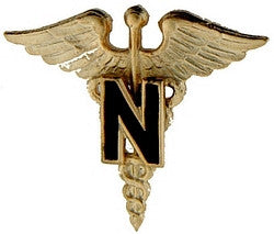 Army Nurse (pair) 1 3/16" Satin Gold