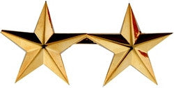 2 Star General (pair) Rank Gold Safety Pin Back - (2 inch) – Design ...