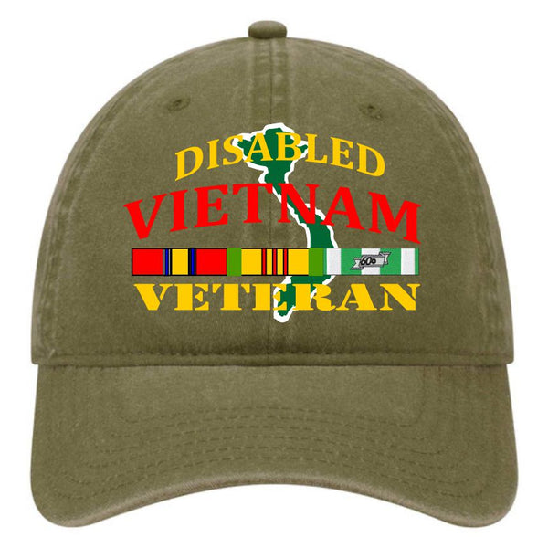 Disabled Vietnam Veteran OD Green