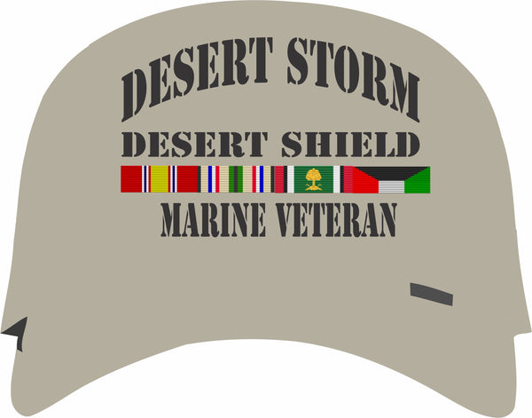 Desert Storm, Desert Shield Marine Veteran Tan Cap