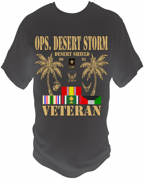 Desert Storm/Desert Shield Black T-Shirt
