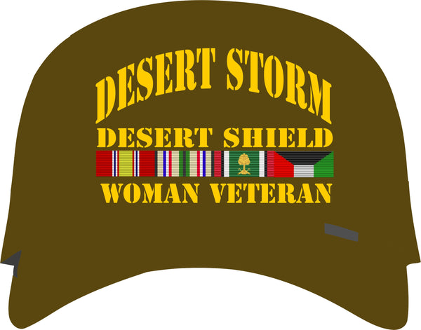 Desert Storm, Desert Shield OD Green Woman Veteran Cap