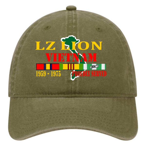 LZ LION OD GREEN COTTON CAP
