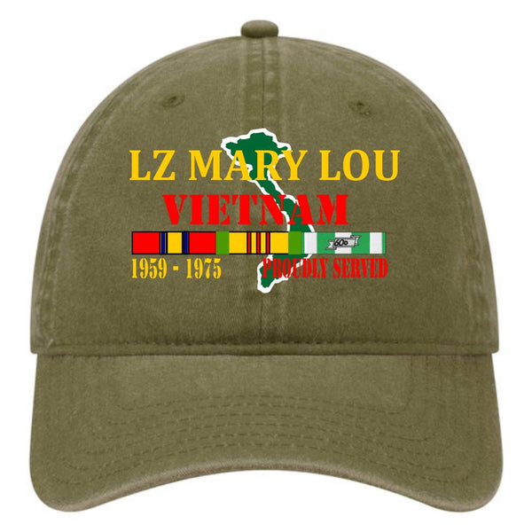 LZ MARY LOU OD GREEN COTTON CAP