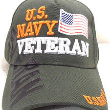US Navy Veteran with Flag