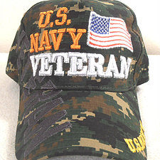 US Navy Veteran with Flag