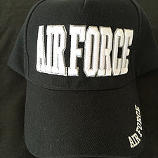 Air Force cap in Large Bold letters