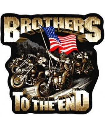 Brothers to the End Back Patch (4 3/4" x 5 )
