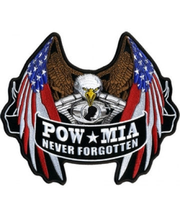 POW/MIA Never Forgotten Eagle Back Patch (5 inch)
