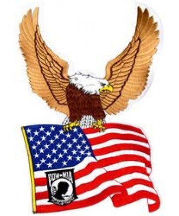 POW Flag and Eagle Back Patch ( 7 x 12.5")