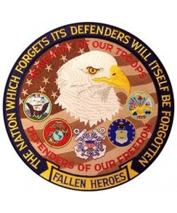 Defenders of Our Freedom Fallen Hereos Back Patch (12" diameter)