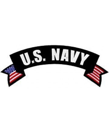 US Navy Rocker Back Patch -(10 X 4 inch)